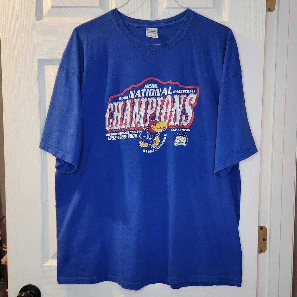 Kansas Jayhawks Mens 2XL 2008 NCAA Champions